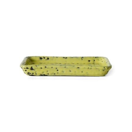 Piatto per dolcetti 70s ceramics ceramica giallo / 7,7 x 13,6 cm - HK LIVING