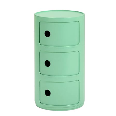 Portaoggetti Componibili Bio materiale plastico verde / 3 cassetti - Materiale naturale & biodegradabile - Kartell
