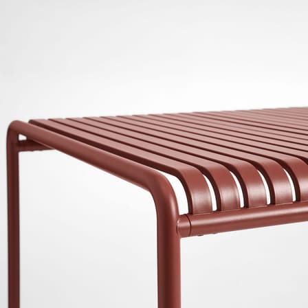 Palissade Rectangular table metal red / 220 x 90 cm - Hay