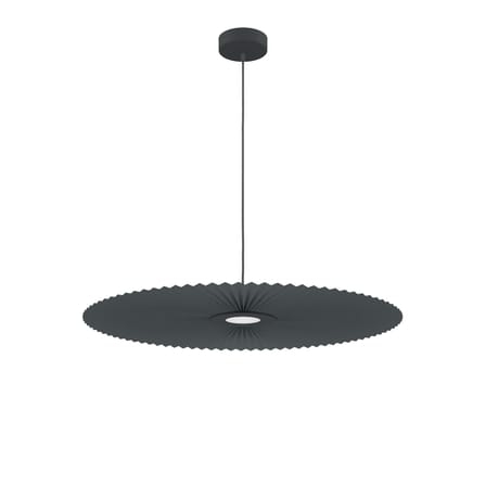 Suspension Carmen Medium tissu gris / LED - Ø 90 cm - Hartô
