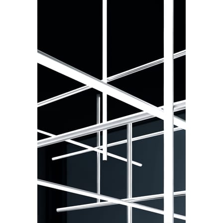 Suspension Coordinates S4 gris argent métal LED / 176 x 176 x H 92 cm - Flos