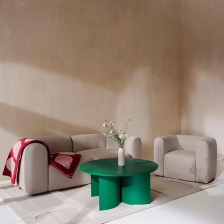 Table basse Gavo bois vert / Ø 95 x H 44 cm - NOO.MA