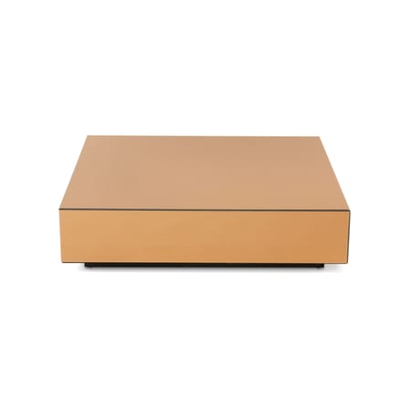 Table basse Mirror Block verre marron / 80 x 55 x H 22 cm - HK LIVING