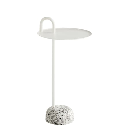 Table d'appoint Bowler métal pierre beige / granit - Hay