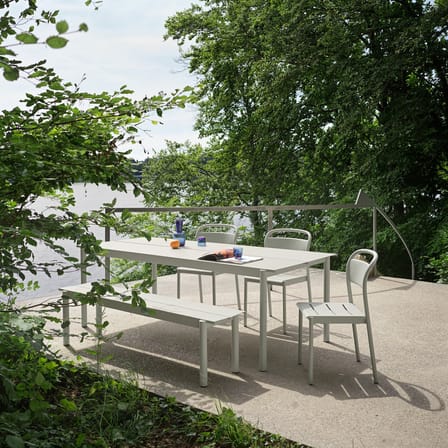 Table rectangulaire Linear métal gris /  220 x 90 cm - Muuto