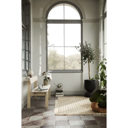 Tappeto Crease Wool Large tessuto beige / 250 x 160 cm - Lana tessuta e trapuntata a mano - Ferm Living