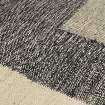 Teppich Counter textil schwarz / 200 x 300 cm - Ø 100 – Handgewebte Wolle - Ferm Living
