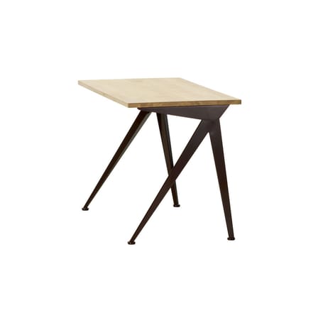 Bureau Compas Direction bois naturel / Jean Prouvé, 1953 - L 125 cm - Vitra