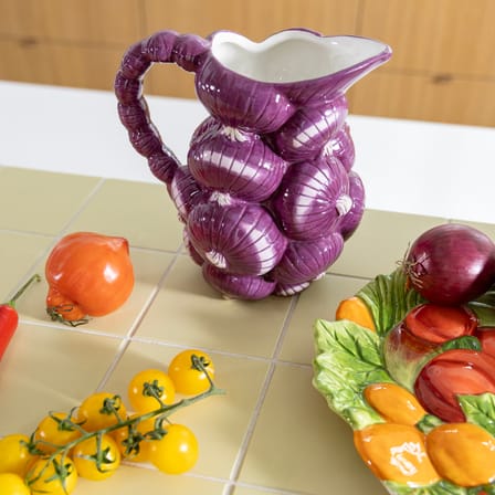 Carafe Legume Onion céramique violet / 1 Litre - & klevering