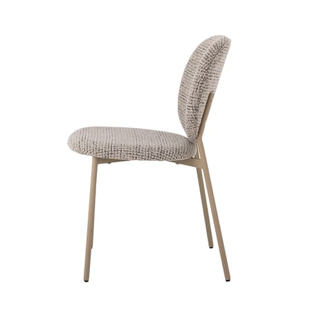 Chaise rembourrée Percey tissu gris - Bloomingville