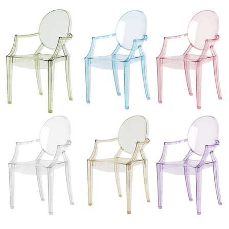 Fauteuil enfant Lou Lou Ghost plastique rose - Kartell