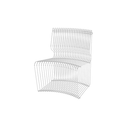 Fauteuil Pantonova Linear métal argent / Verner Panton, 1971 - MONTANA
