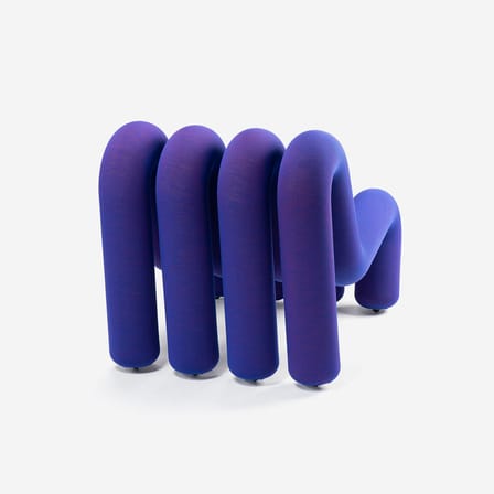 Fauteuil rembourré Extra Bold Sofa tissu violet / Canapé modulable - L 72 cm (4 tubes) - Moustache