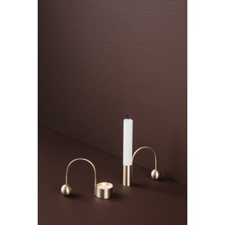Kerzenleuchter Balance metall gold / für Stabkerzen - Ferm Living