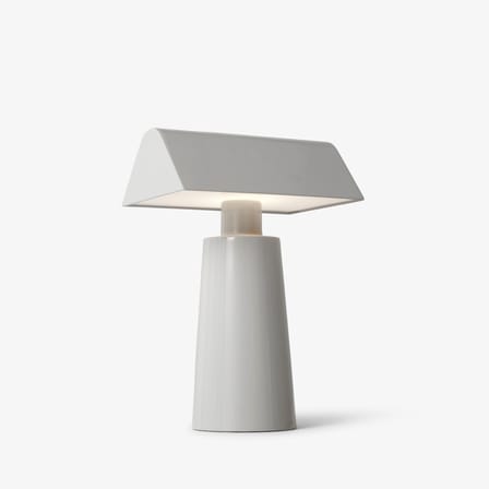 Lampe sans fil rechargeable Caret MF1 métal gris / H 22 cm - &tradition