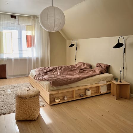 Lit double Ziggy / Pour matelas 160 x 200 cm - Rangements intégrés - KARUP DESIGN