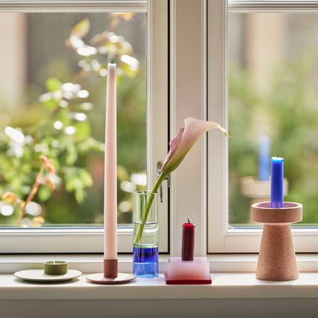 Photophore Astro verre vert / Vase - H 15 cm - HÜBSCH