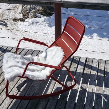 Rocking chair Luxembourg métal jaune / Aluminium - Fermob