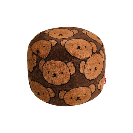 Sitzkissen für Kinder Point x Miffy textil braun / Flauschiger Stoff – Ø 50 cm - Fatboy