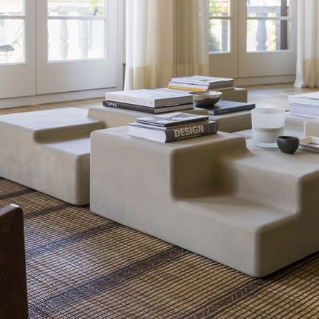 Table basse Matrix / 72 x 72  cm x H 29 cm - Béton - Mogg