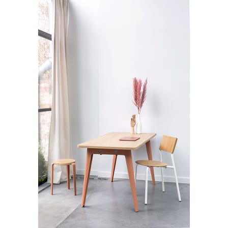 Bureau New Modern bois gris / 130 x 70 cm - Chêne éco-certifié - TIPTOE