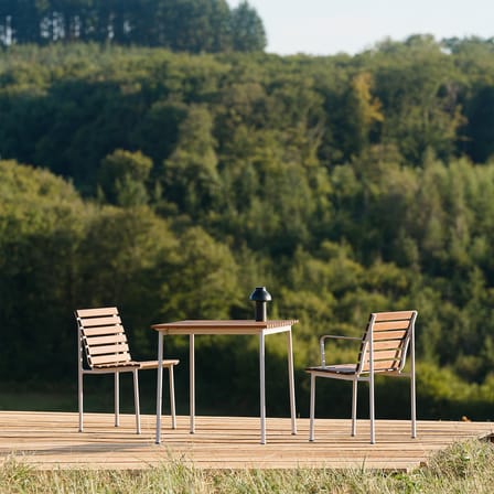 Table rectangulaire Traverse bois marron / 75 x 83 cm - Hay