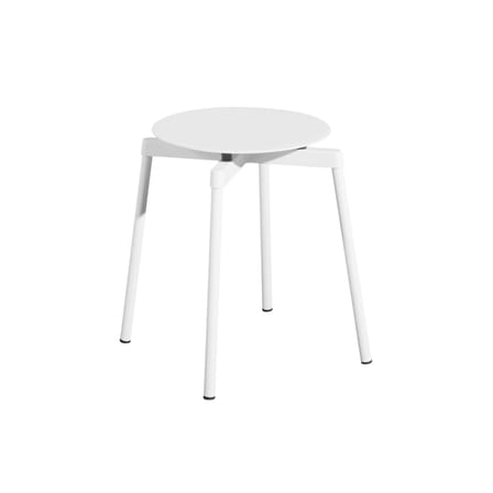 Tabouret empilable Fromme métal blanc / Aluminium - Petite Friture
