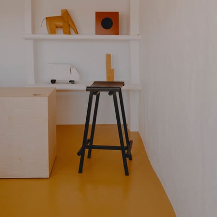 Tabouret haut Taburete 8 métal noir / H 65 cm - Hay