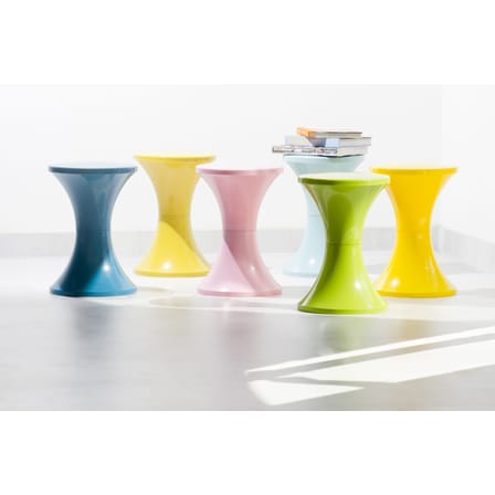 Tabouret Tam Tam Pop plastique jaune / Réédition 1968 - Stamp Edition