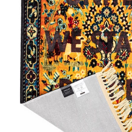 Tapis Burnt - United  multicolore / 80 x 120 cm - Inscription obtenue par combustion - Seletti
