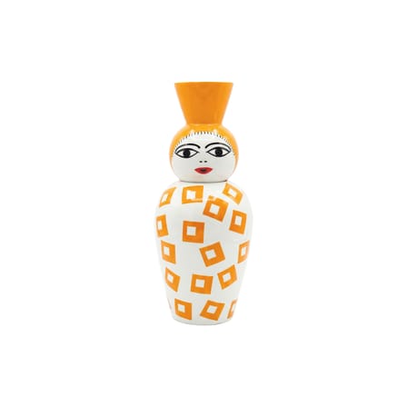 Vase Canopie - Amina céramique orange / Ø 17 x H 41,6 cm - Seletti