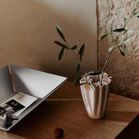 Vase Dedali Medium keramik weiß / Ø 15 x H 18 cm - Ferm Living
