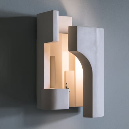 Wandleuchte Soul Story 4 stein weiß / LED - Gips - DCW éditions