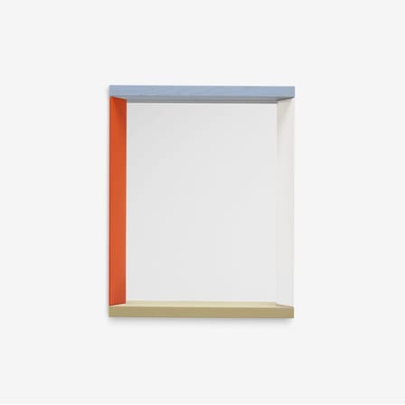 Wandspiegel Colour Frame - Small holz orange / B 38,5 x H 48 cm - Vitra