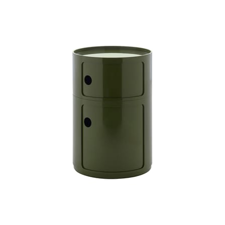 Ablage Componibili New Big plastikmaterial grün / 2 Schubladen - Ø 42 x H 61,5 cm - Kartell
