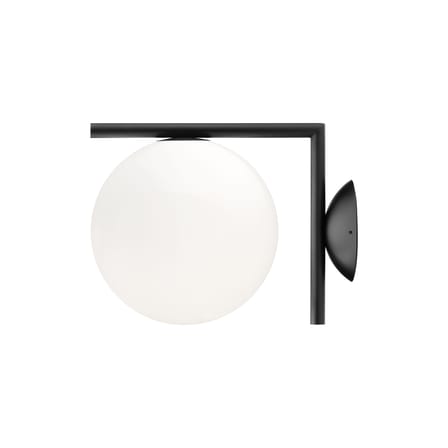 Applique IC W1 métal verre blanc noir / Ø 20 cm - Michael Anastassiades, 2014 - Flos
