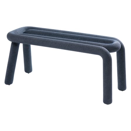 Banc rembourré Bold Sparkling tissu bleu / Scintillant - L 100 cm - Moustache