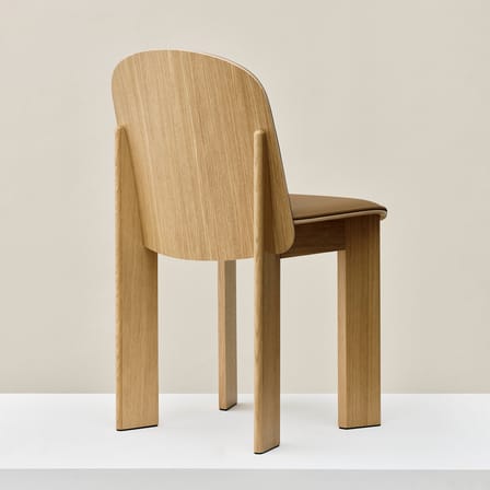 Chaise rembourrée Chisel 65 / Rembourrage cuir - Hay