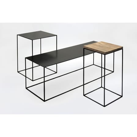 Console basse Slim Irony métal noir / 124 x 31 x H 64 cm - Zeus