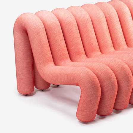 Canapé droit Extra Bold Sofa / 2 places - L 148 cm (8 tubes) - Moustache