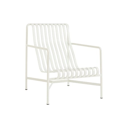 Fauteuil bas Palissade métal blanc / Dossier haut - Bouroullec, 2016 - Hay