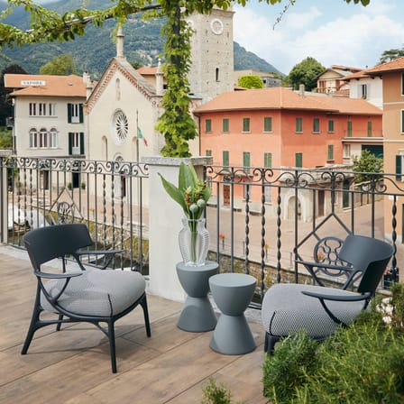 Fauteuil rembourré A.I. Lounge OUTDOOR tissu bleu - Kartell