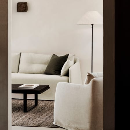 Fauteuil rembourré Weave tissu blanc - Ethnicraft