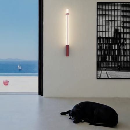 Outdoor-Wandleuchte In Fine LED glas rot / L 105 cm - DCW éditions