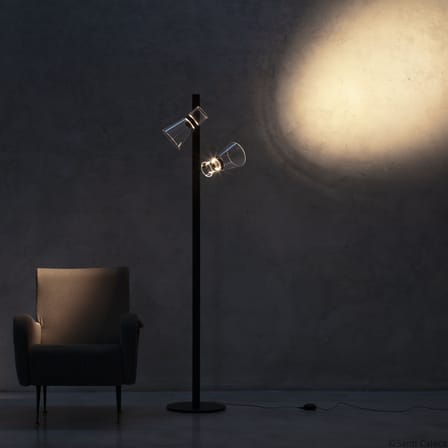 Lampadaire Nocturne 2 - Cone verre / LED - Orientable - Flos