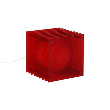 Lampe de table Lop Big Square plastique rouge / Lauréat Archiproducts Design Award - BANG