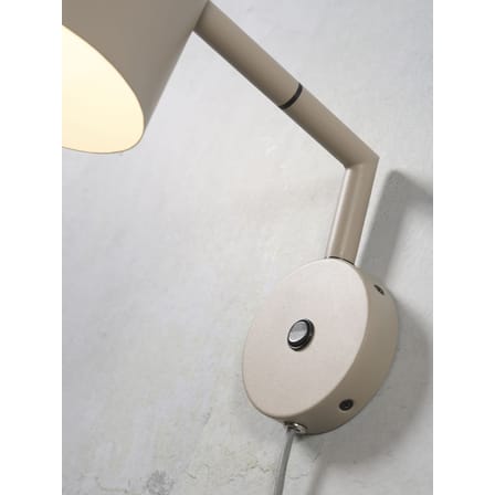 Marseille Wall light with plug metal beige / Adjustable reading lamp - It's about Romi