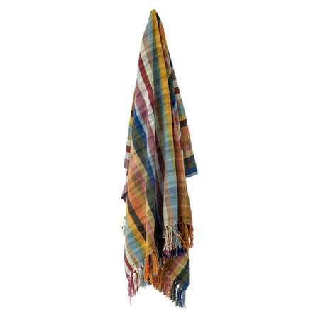 Plaid Elmy tissu multicolore / 160 x 130 cm - Coton recyclé - Bloomingville
