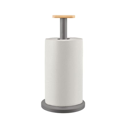 Porte-rouleau essuie-tout Mattina métal gris / Acier & bambou - Alessi