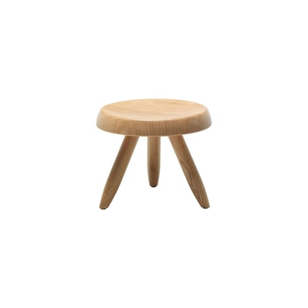 Sgabello Berger legno naturale / Charlotte Perriand, 1953-61 - Ø 33 x H 26,7 cm - CASSINA